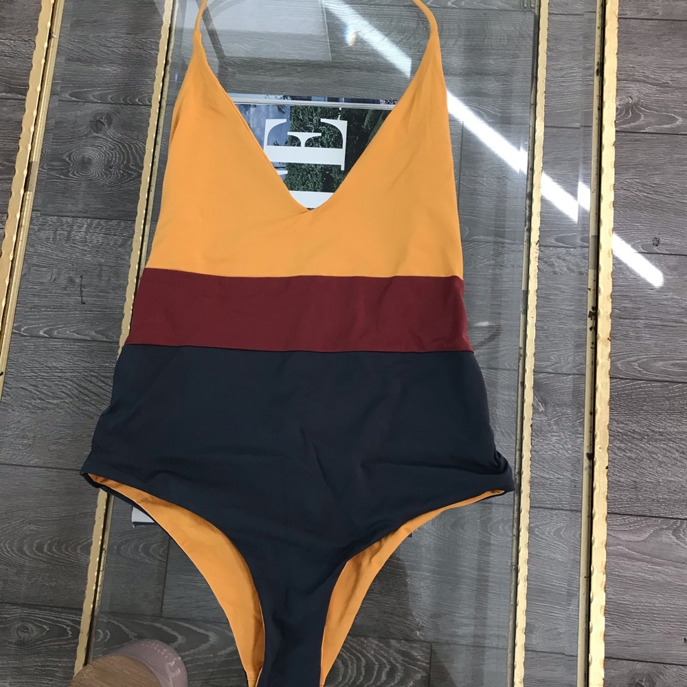 Tavik Chase Reversible Color Block Halter Swimsuit - image 2